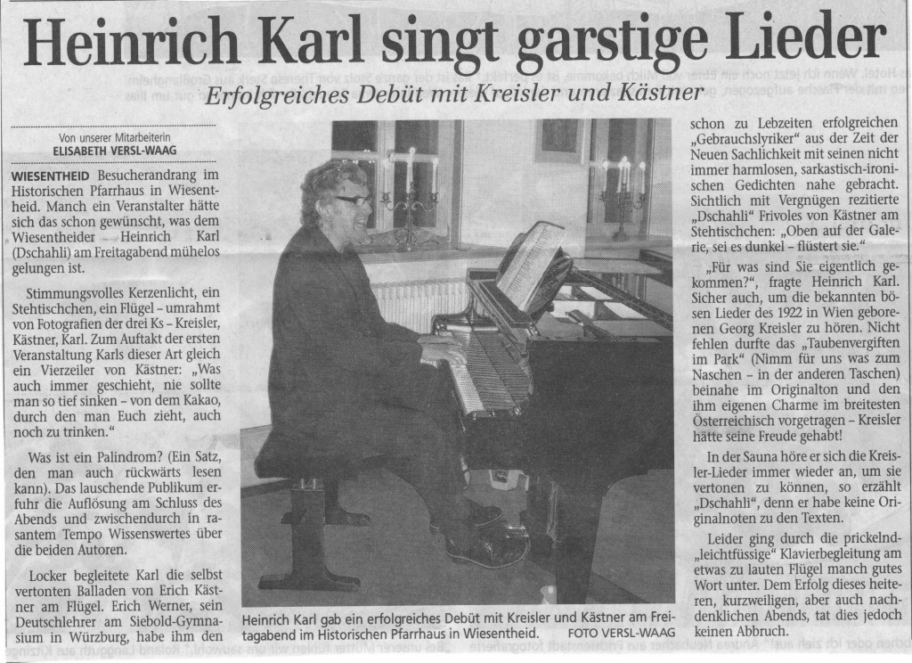 Zeitungsbericht aus der Mainpost vom 17.11.2008